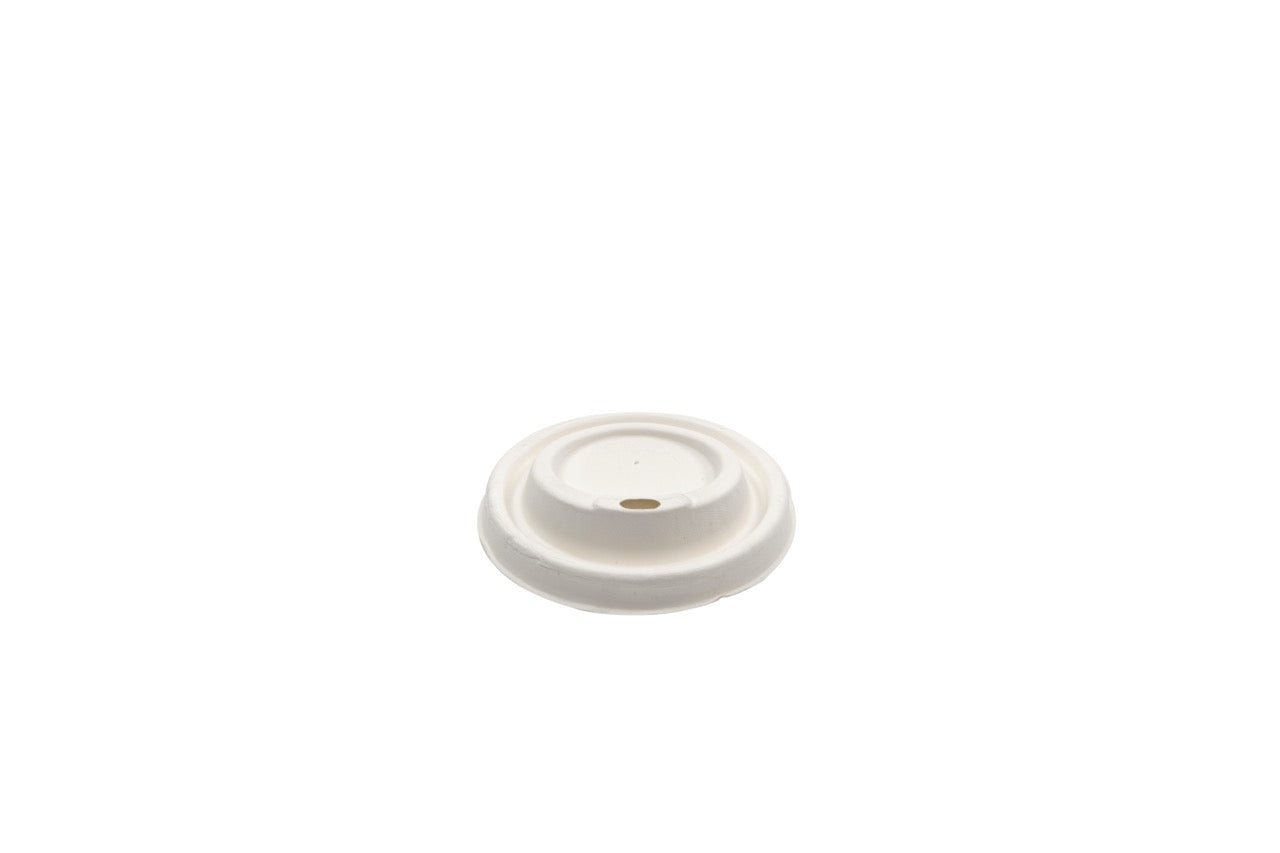 Couvercle blanc en canne à sucre pour gobelet 360 / 480 ml - 1000 unités
