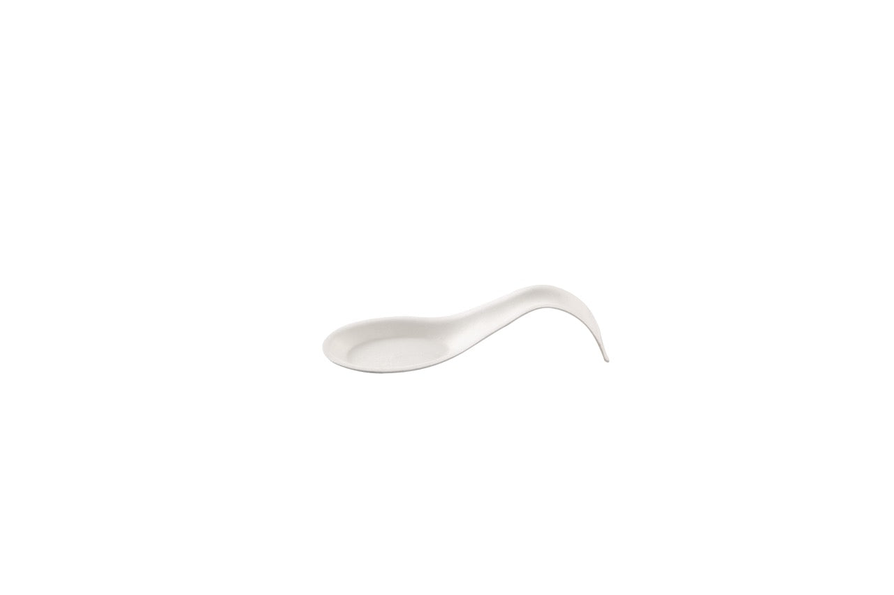 Coupelle cuillère blanche en canne à sucre 120mm - 750 unités