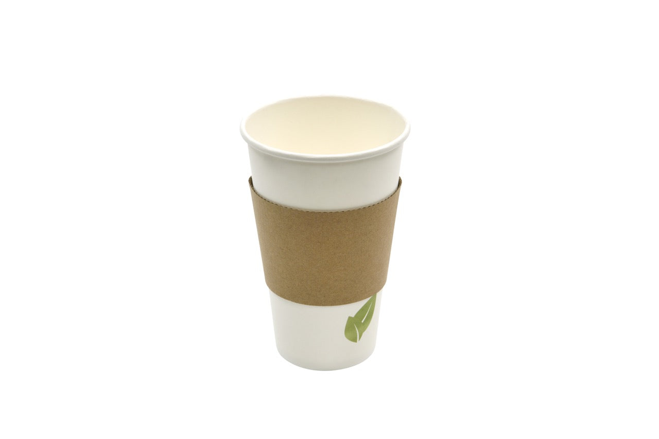 Bague isolante en carton pour gobelet de 360 / 480 ml - 1000 unités