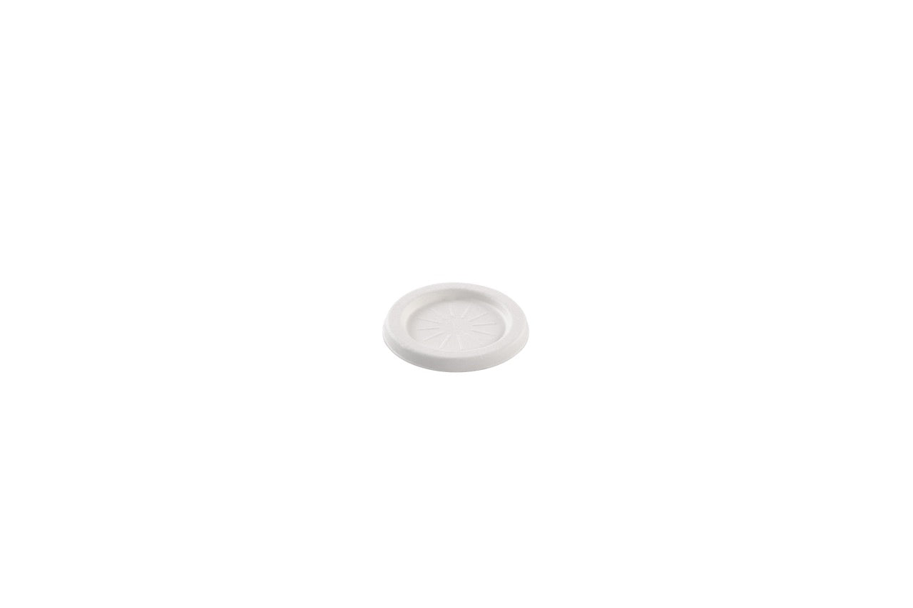 Couvercle blanc en canne à sucre pour Pot à sauce 60 ml - 3000 unités