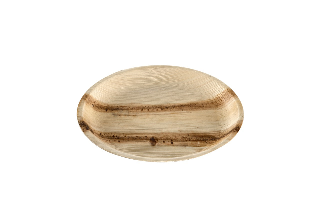 Assiette ronde en feuille de palmier Ø 22 cm - 100 unités