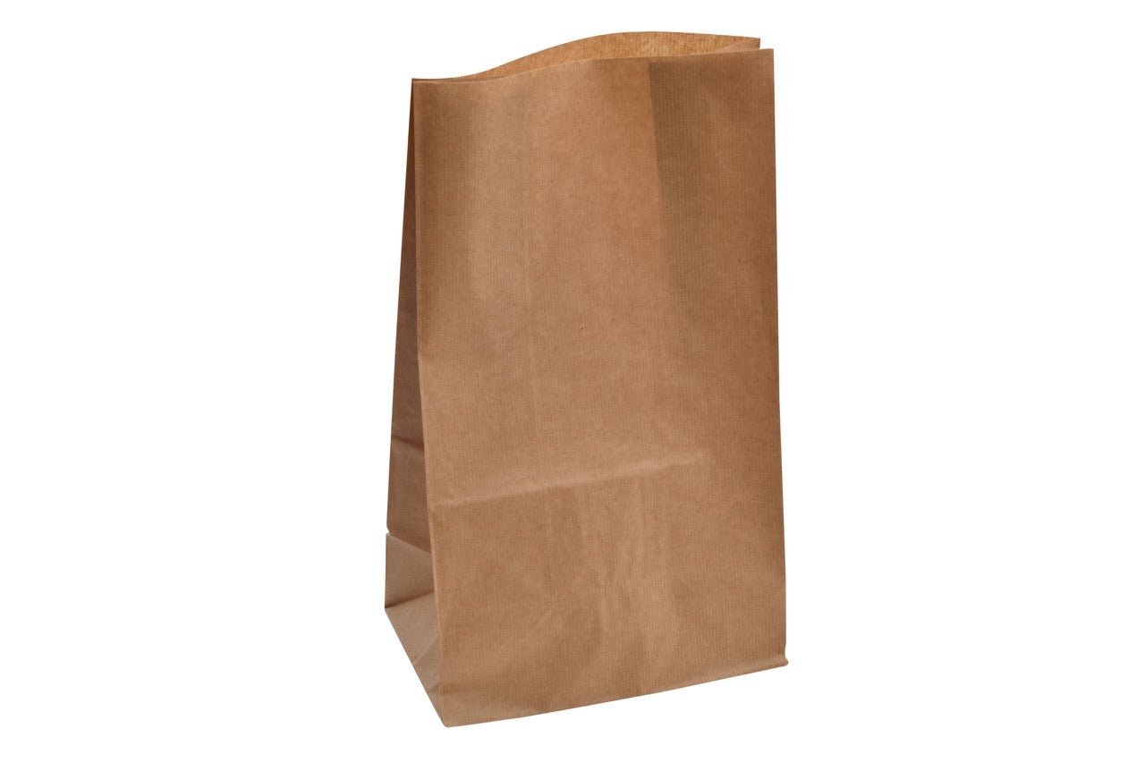 Sac SOS en papier kraft 22 + 14 x 37 cm - 500 unités