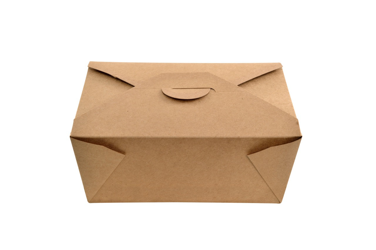 Boîte repas americaine en carton kraft 2880 ml - 200 unités