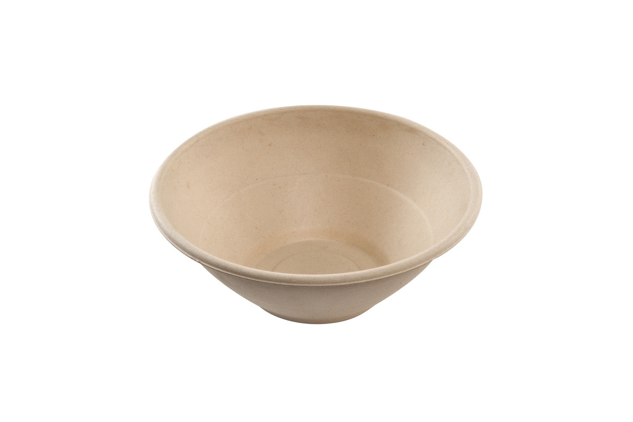 Saladier rond crème en canne à sucre 1200 ml - 600 unités