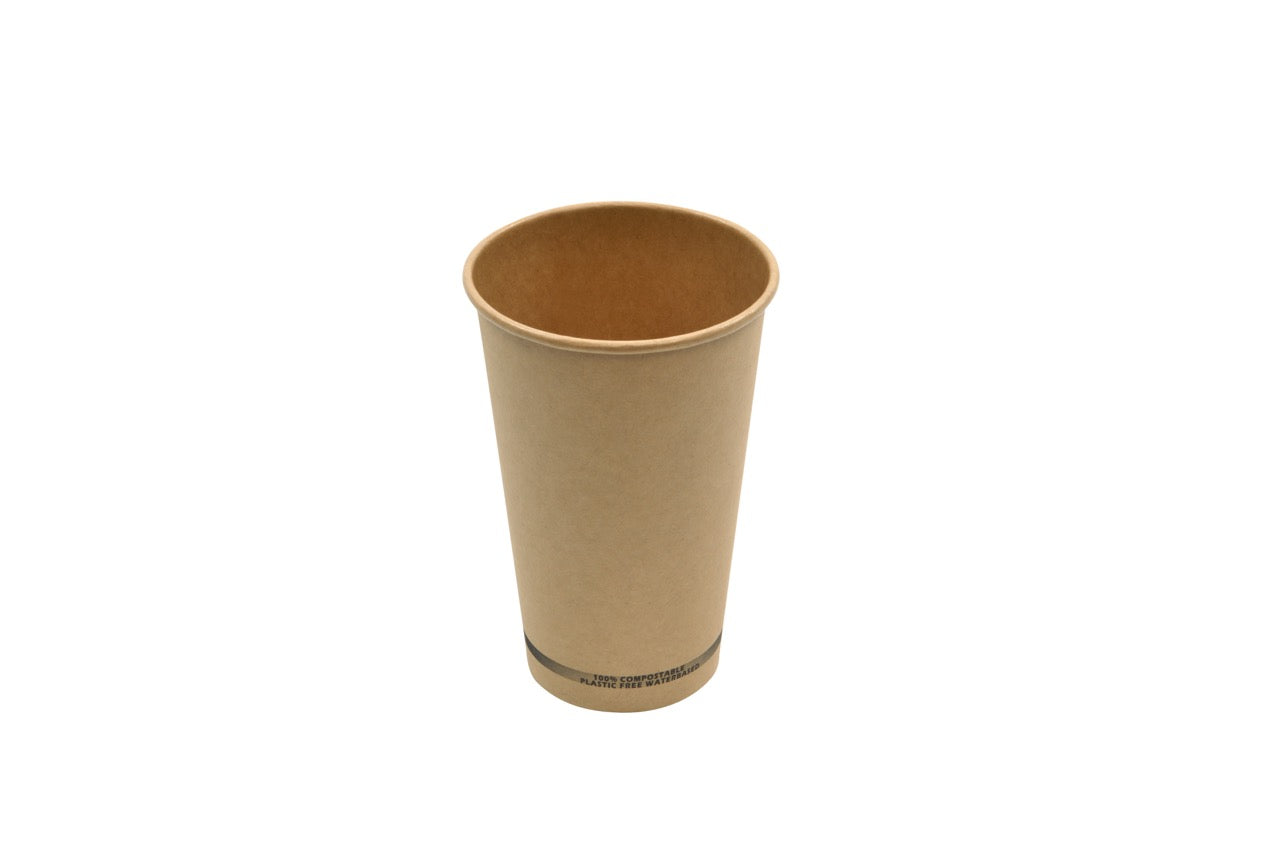 Gobelet en carton kraft SANS PLASTIQUE 480 ml - 1000 unités