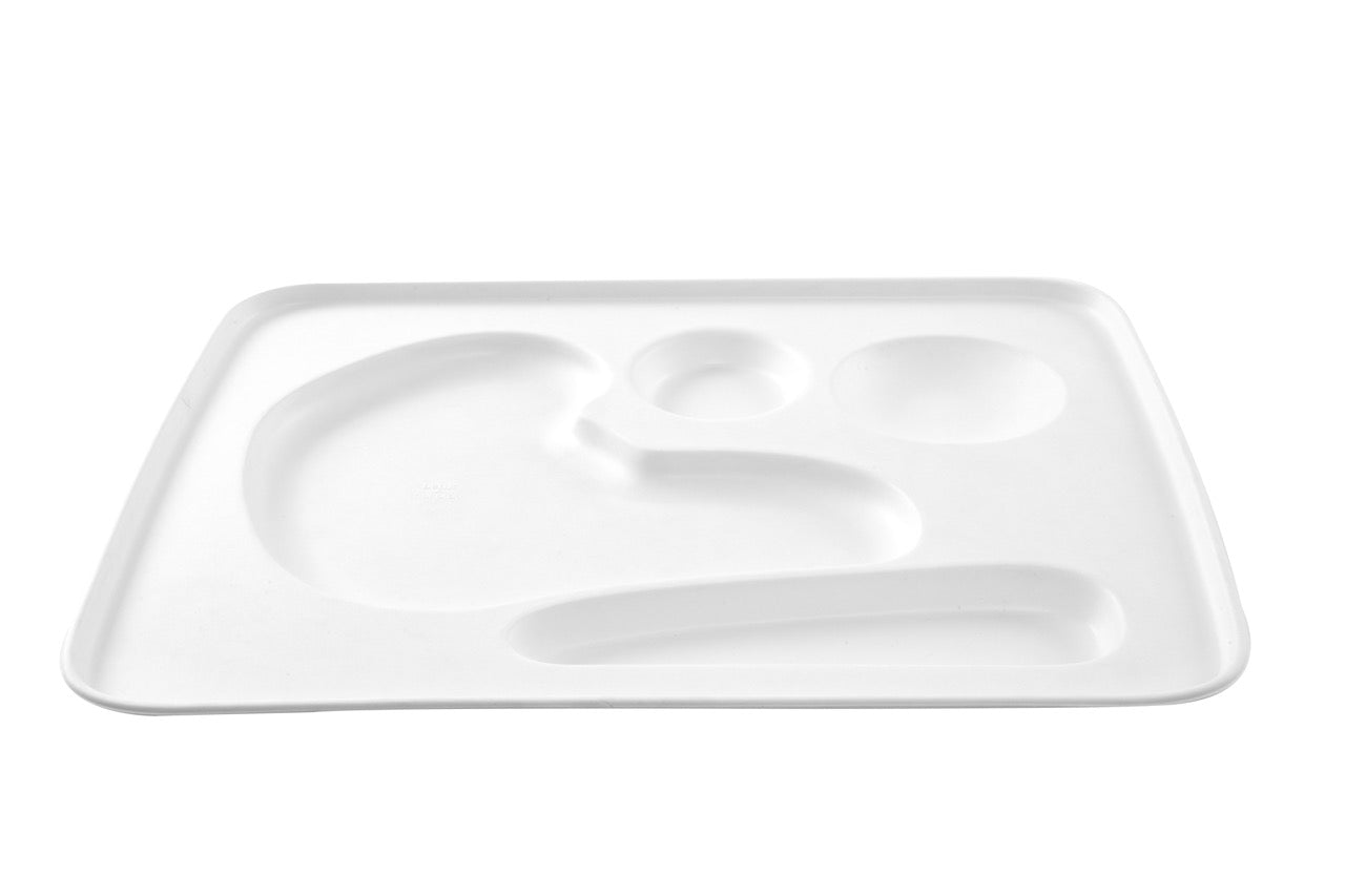 EKO Wing Tray - Plateau blanc en canne à sucre pour EKO Wing - 120 unités