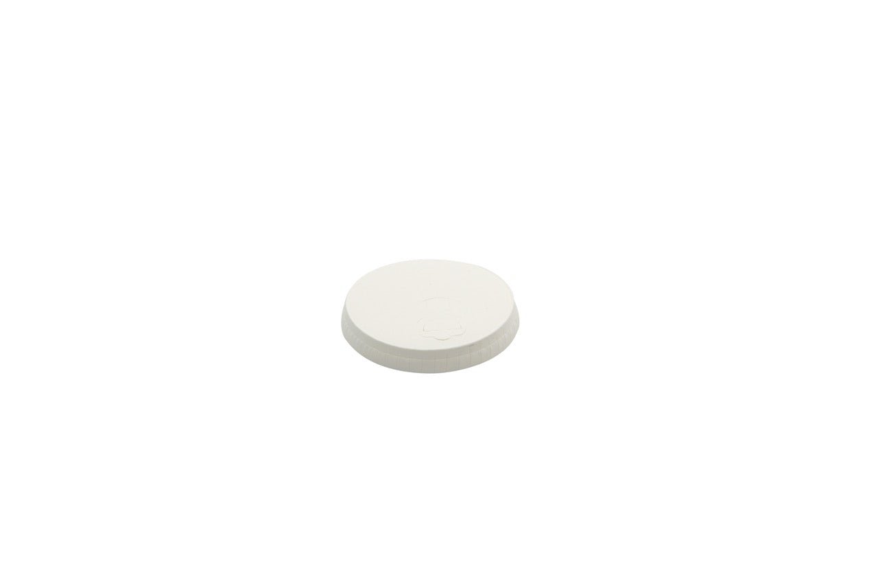 Couvercle carton blanc SANS PLASTIQUE à 3 fermetures pour gobelet 180 / 210 mll - 1000 unités