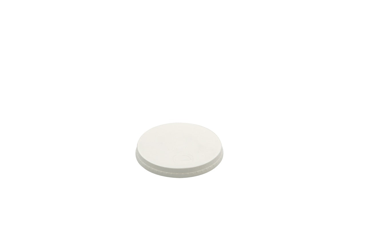 Couvercle carton blanc SANS PLASTIQUE à 3 fermetures pour gobelet 360 / 480 ml - 1000 unités