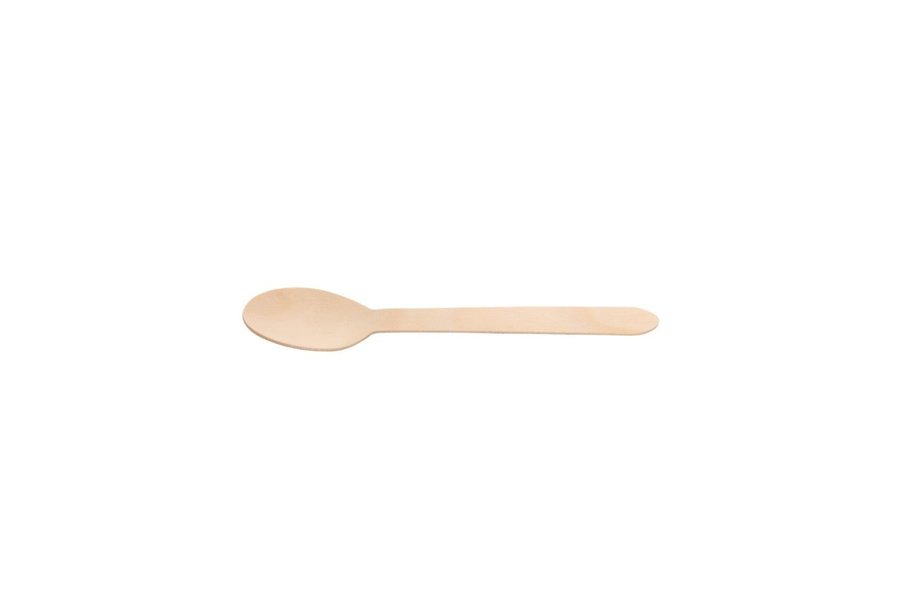 Cuillère en bois emballée individuellement 16 cm - 500 unités