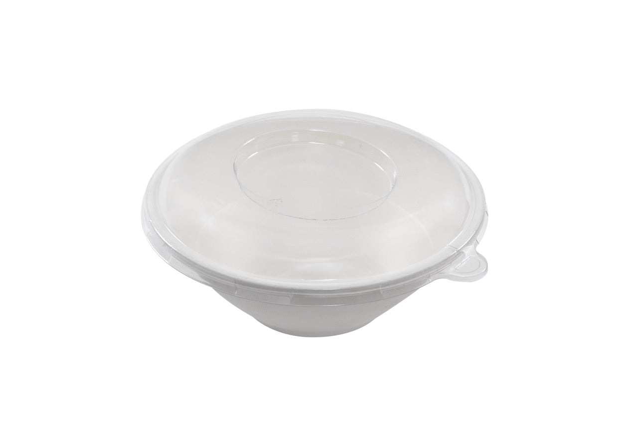 Saladier rond blanc en canne à sucre 1200 ml - 600 unités