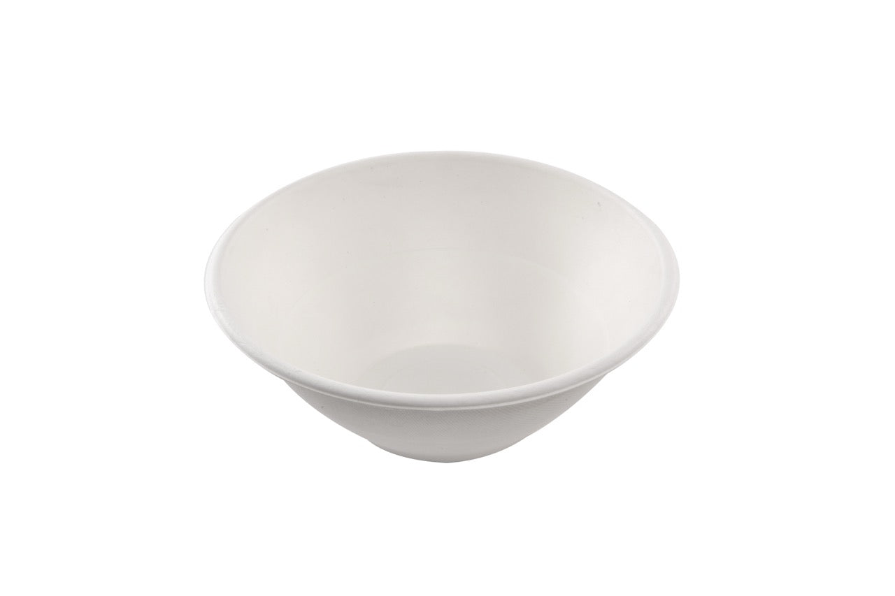 Saladier rond blanc en canne à sucre 1200 ml - 600 unités