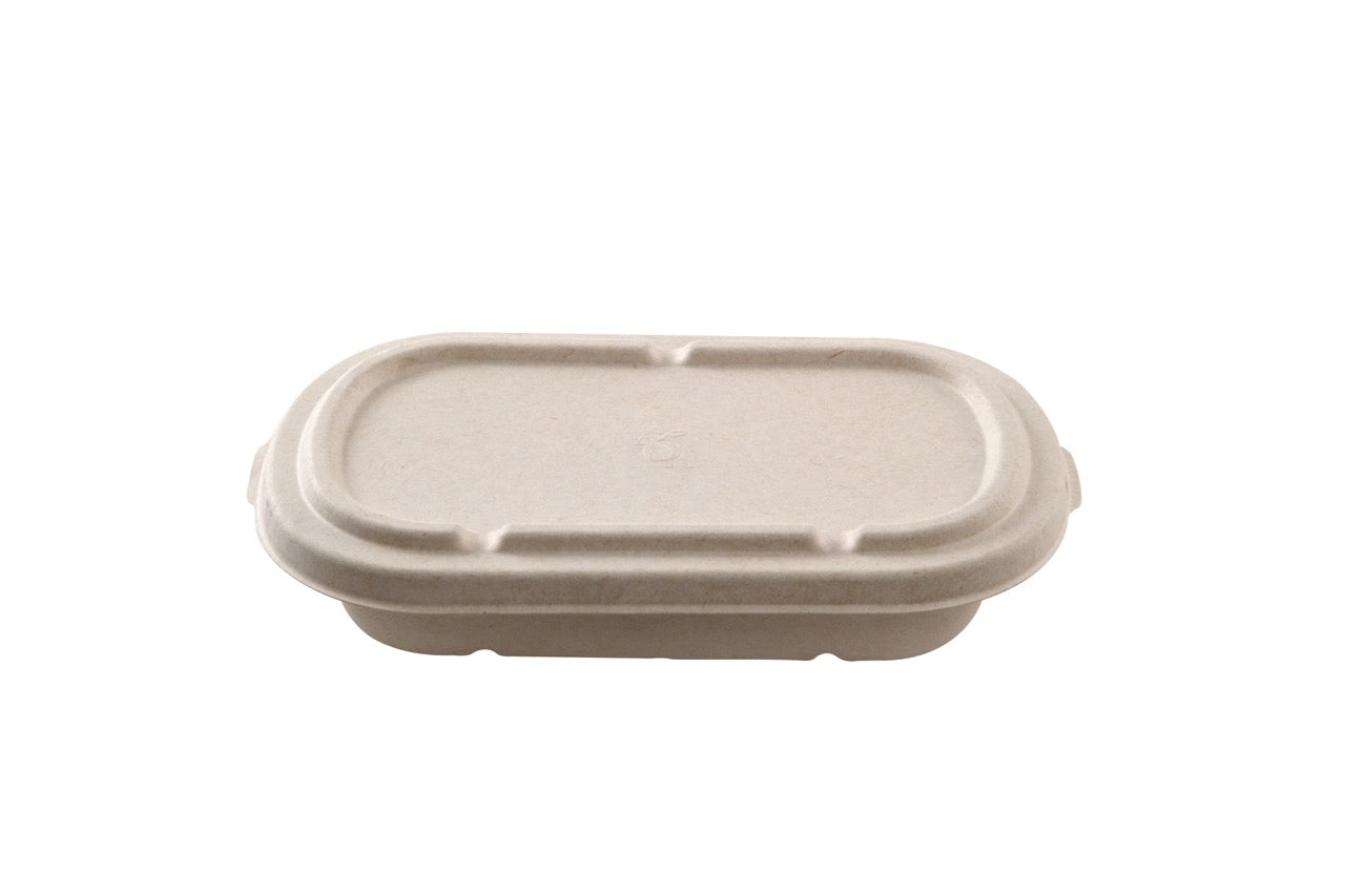 Barquette ovale crème en canne à sucre 850 ml - 500 unités