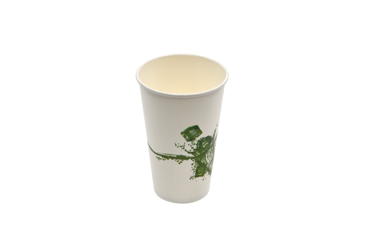 Gobelet en carton blanc avec motif glaçons pour boisson froide 480 ml - 1000 unités