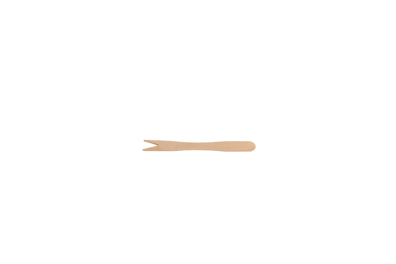 Pique à frite 2 pointes en bois FSC 8,5 cm - 10 000 unités