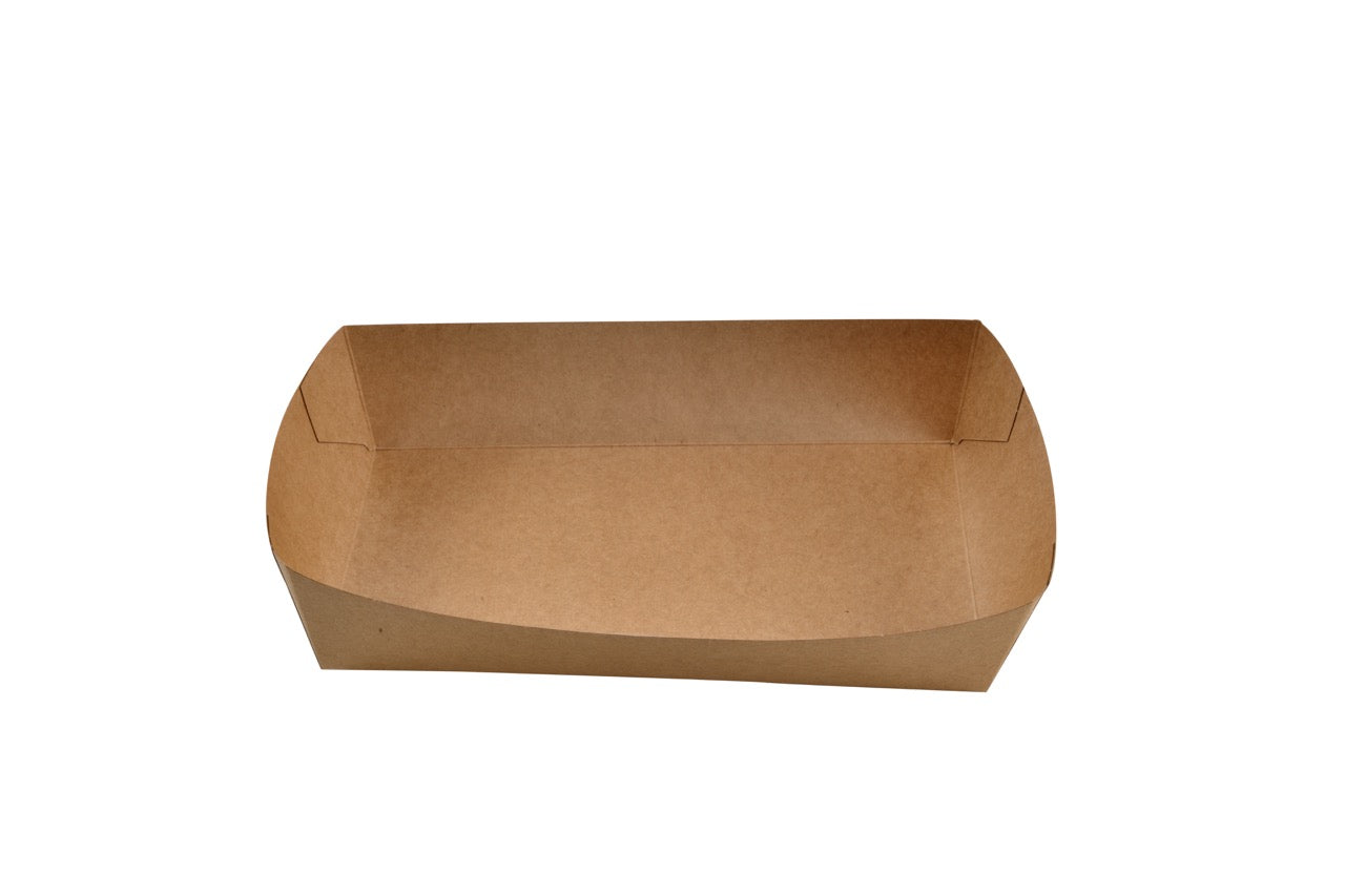 Barquette rectangulaire en carton kraft 1100 ml - 750 unités