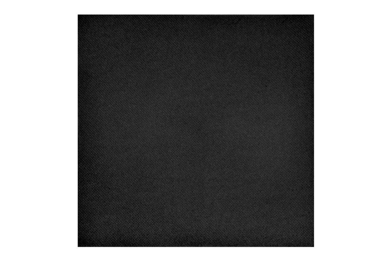 Serviette en ouate noire 38 x 38 cm gaufrée-collée 2 plis pliée en 4 - 1200 unités