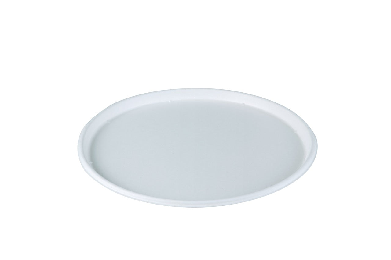 Plateau rond blanc en canne à sucre Ø 32cm - 500 unités