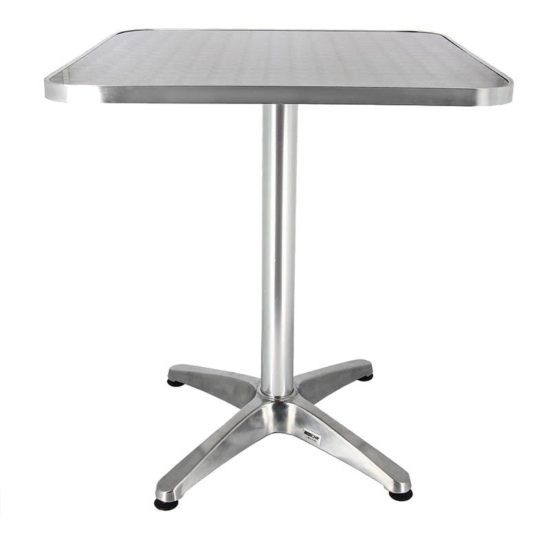 Table aluminium Bruxelles 60x60 Gris METAL ｜ 1 Unité(s)