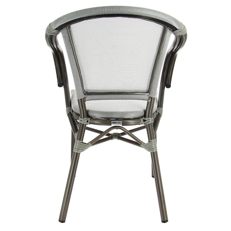 Fauteuil exterieur restaurant Biarritz GRIS METAL ｜ 1 Unité(s)