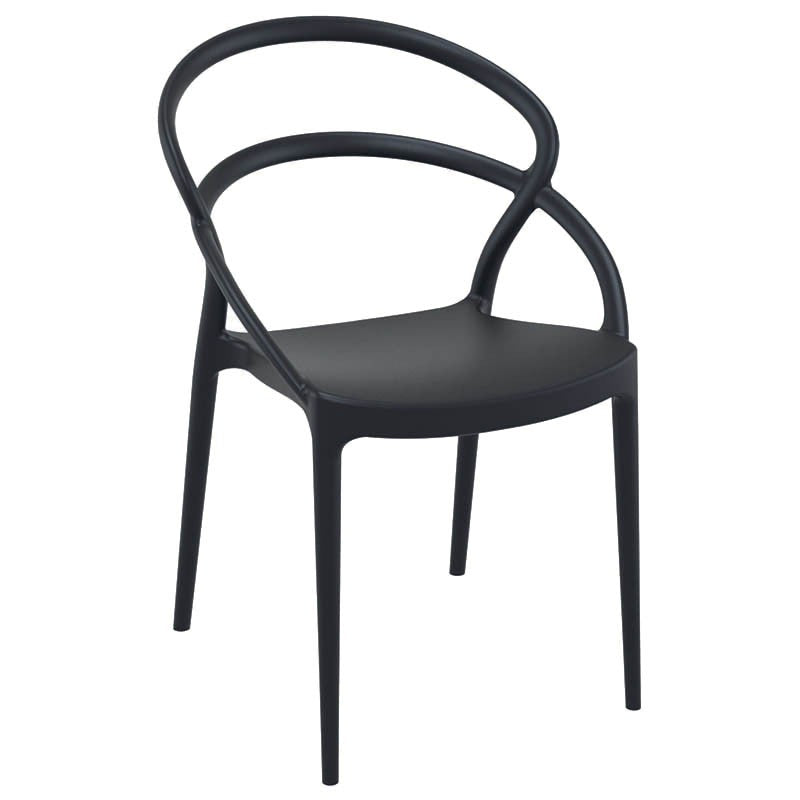 Chaise terrasse Toulon NOIR PLASTIQUE ｜ 4 Unité(s)