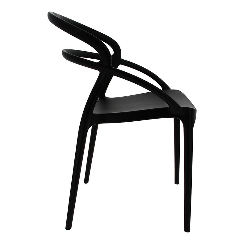 Chaise terrasse Toulon NOIR PLASTIQUE ｜ 4 Unité(s)