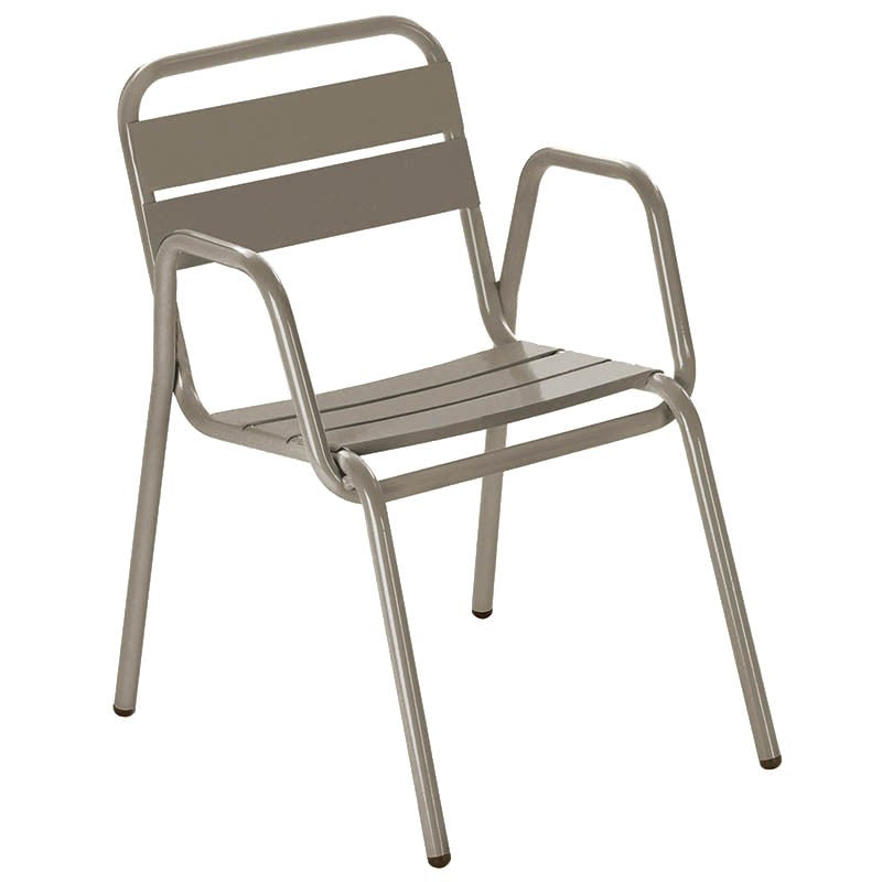 Fauteuil aluminium Avignon TAUPE METAL ｜ 4 Unité(s)