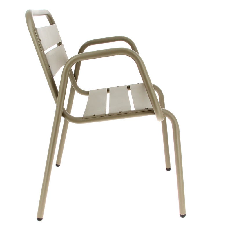 Fauteuil aluminium Avignon TAUPE METAL ｜ 4 Unité(s)