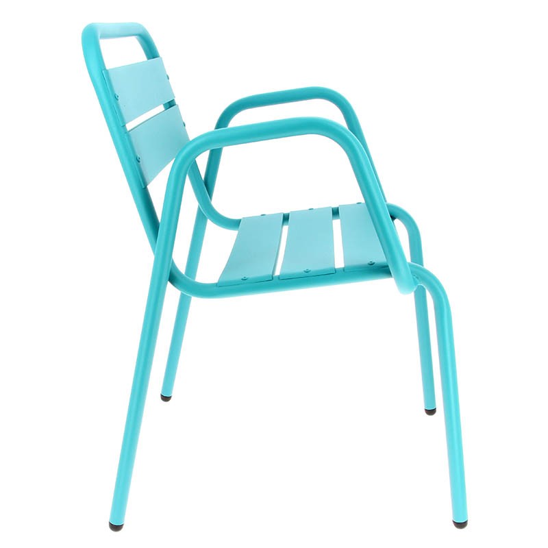 Fauteuil aluminium Avignon BLEU METAL ｜ 4 Unité(s)