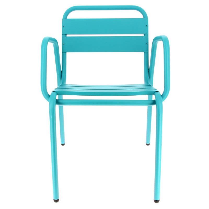 Fauteuil aluminium Avignon BLEU METAL ｜ 4 Unité(s)