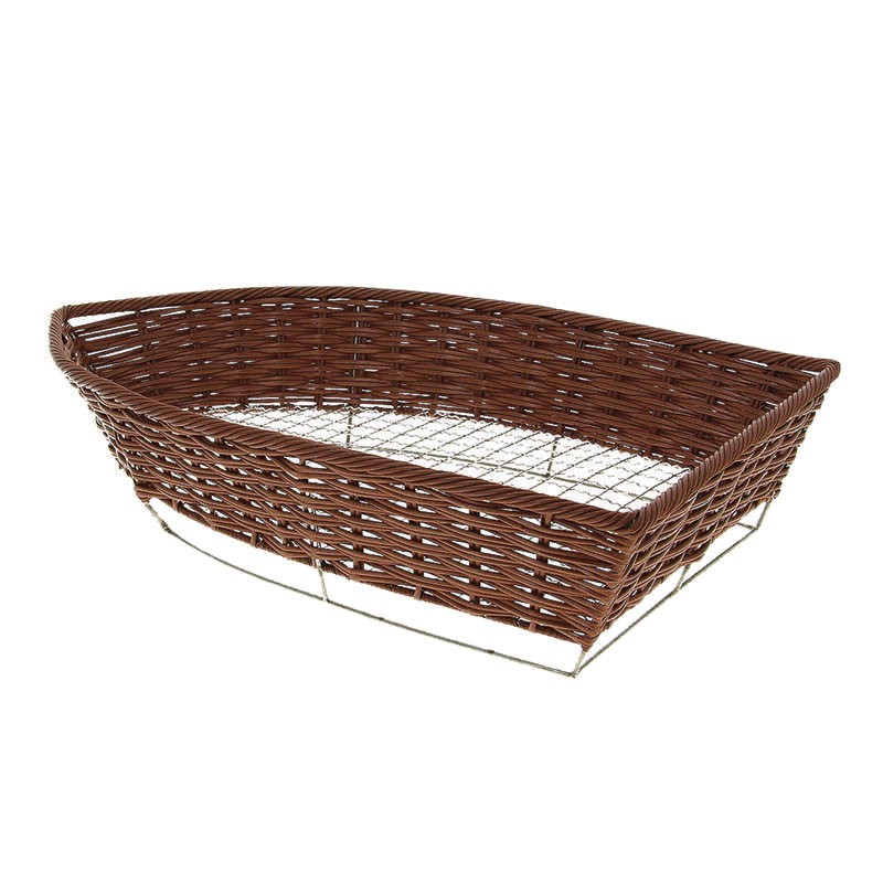 Corbeille polypropylène Barque Grille Socle 58x40 MARRON POLYPROPYLENE ｜ 1 Unité(s)