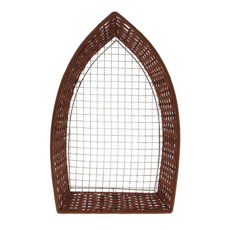 Corbeille polypropylène Barque Grille Socle 58x40 MARRON POLYPROPYLENE ｜ 1 Unité(s)