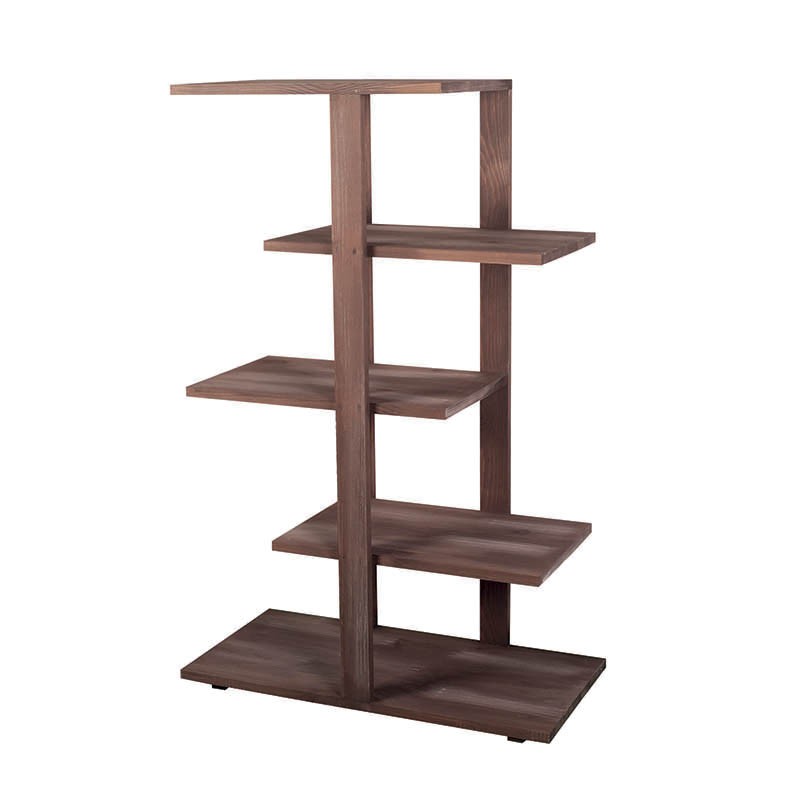 Meuble présentoir pin 4 étages Madera GRIS  ｜ 1 Unité(s)