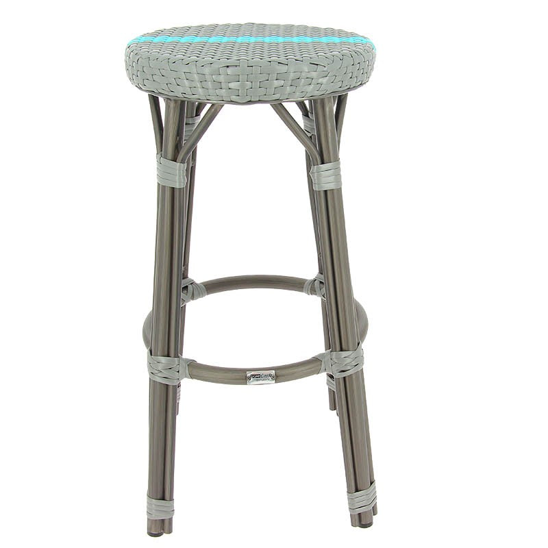 TABOURET MONACO BLEU METAL ｜ 1 Unité(s)