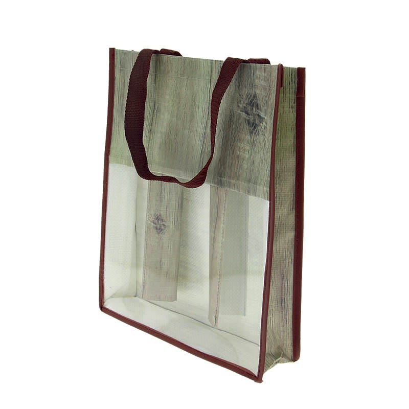 Sac polypropylène porte 3 bouteilles MARRON POLYPROPYLENE ｜ 100 Unité(s)