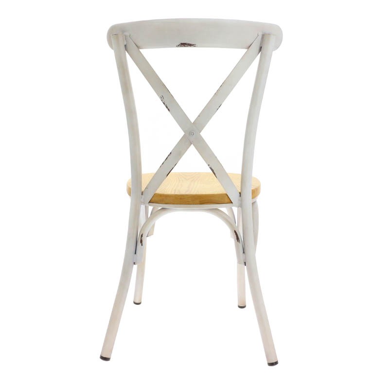 CHAISE ONTARIO BLANC METAL ｜ 1 Unité(s)