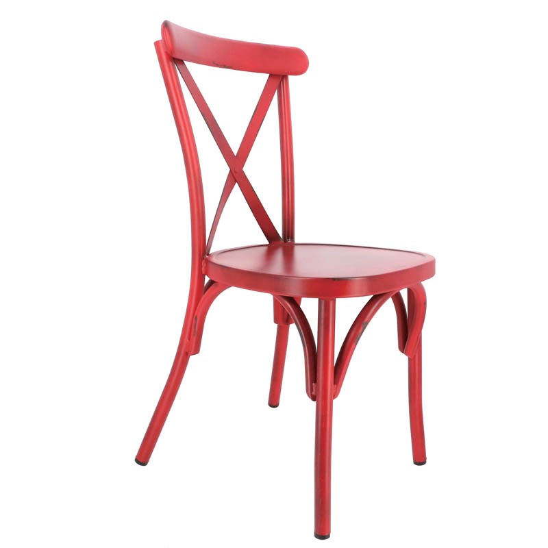 Chaise métal Bayonne ROUGE METAL ｜ 1 Unité(s)