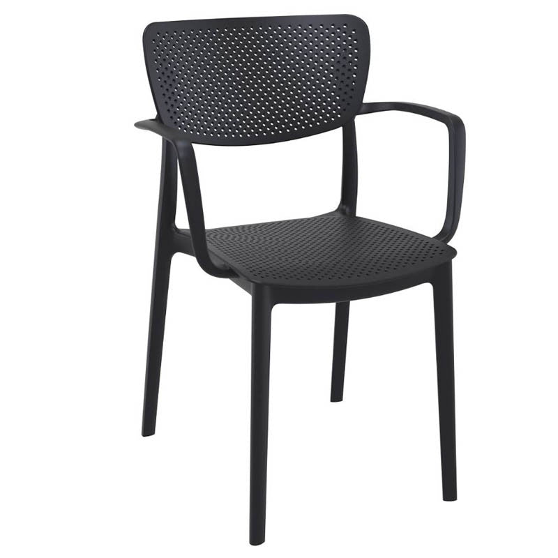 Fauteuil terrasse restaurant Loft NOIR PLASTIQUE ｜ 1 Unité(s)