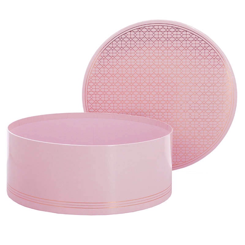 Boite à chapeau carton ronde Candy Ø34cm ROSE CARTON ｜ 8 Unité(s)