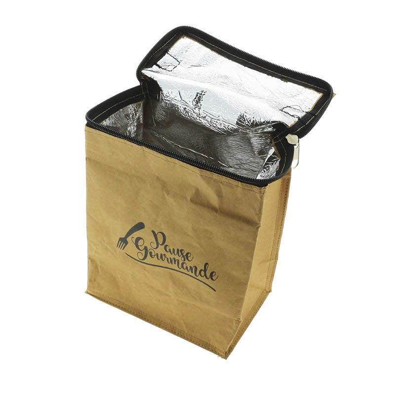 Sac cabas pliable isotherme Kraft 19x10 MARRON ISOTHERME ｜ 100 Unité(s)