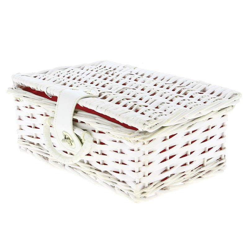 Coffret rectangle eclisse bois et tissu Ruby 30x20 BLANC BOIS ｜ 12 Unité(s)