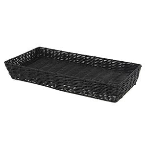 Corbeille polypropylène noire Oblong 50x25 NOIR POLYPROPYLENE ｜ 8 Unité(s)