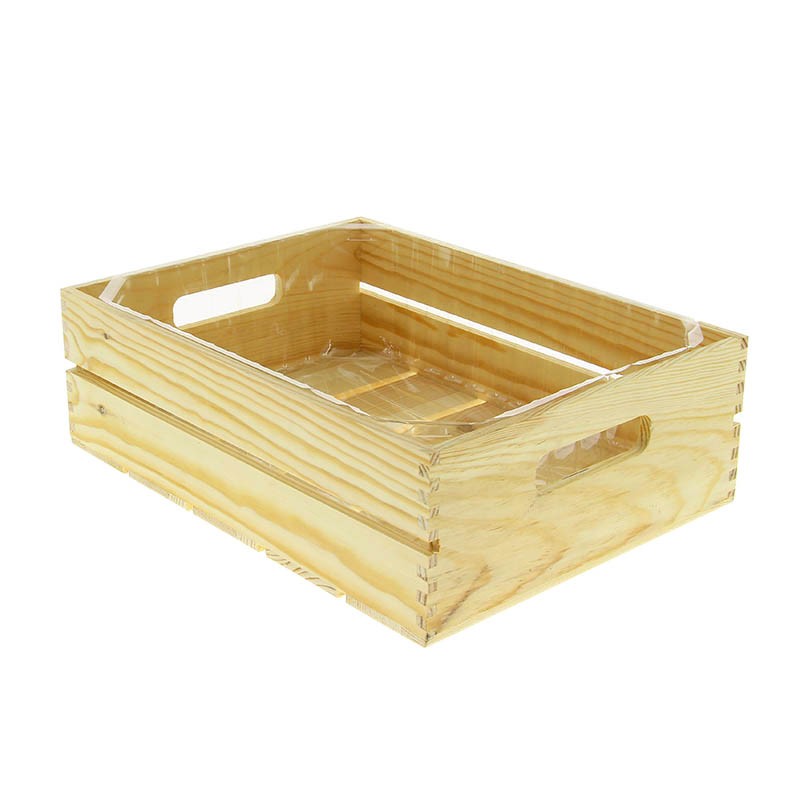 Cagette bois avec fond plastique rectangle pm BOIS BOIS ｜ 12 Unité(s)