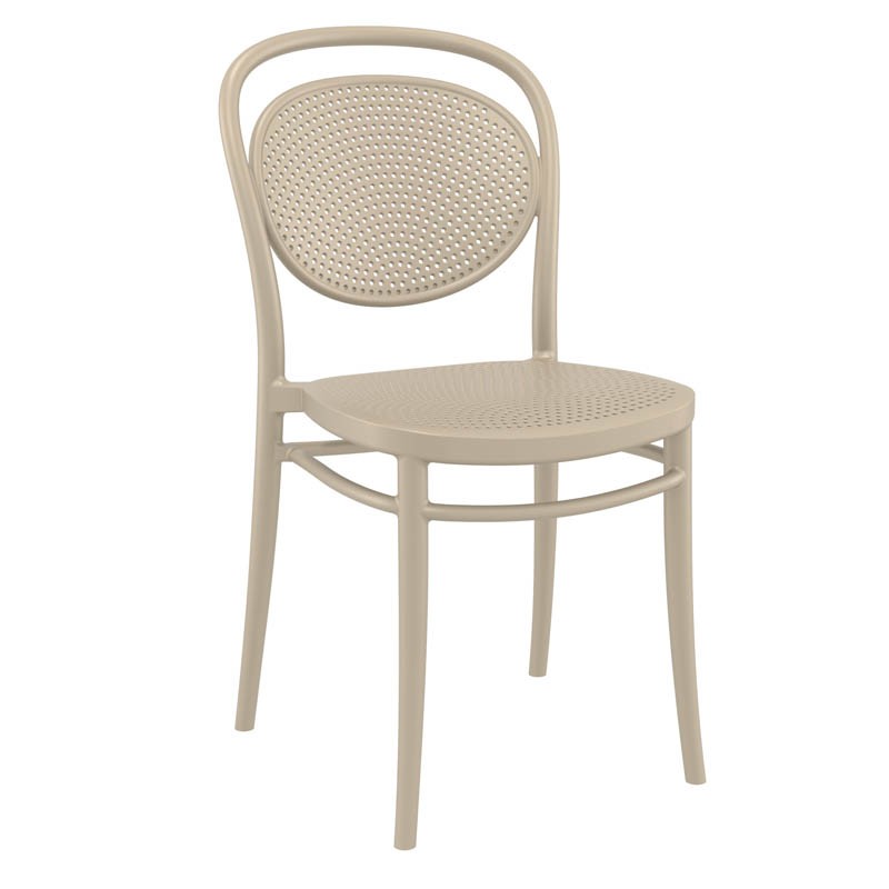 Chaise terrasse de restaurant Venise TAUPE PLASTIQUE ｜ 1 Unité(s)