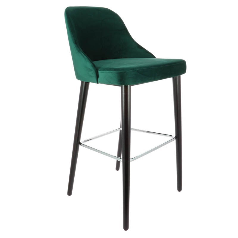 Chaise de bar velours vert Ainhoa VERT METAL ｜ 1 Unité(s)