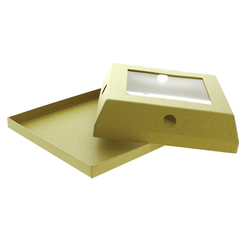 Cloche à fromage Kraft carrée 25x25 MARRON CARTON ｜ 20 Unité(s)