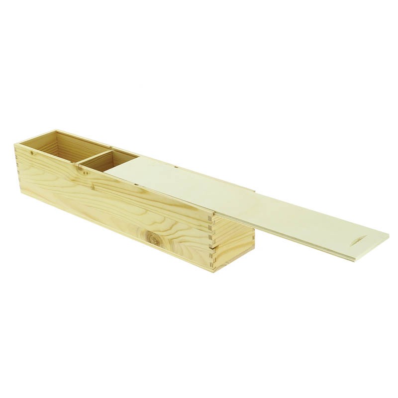 Boite rectangle bois 3 compartiments 50cm NATUREL BOIS ｜ 6 Unité(s)