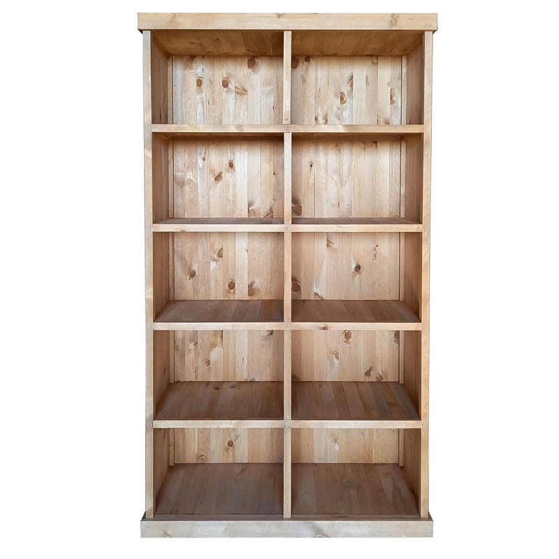 Meuble présentoir pin 10 cases Madera MIEL  ｜ 1 Unité(s)