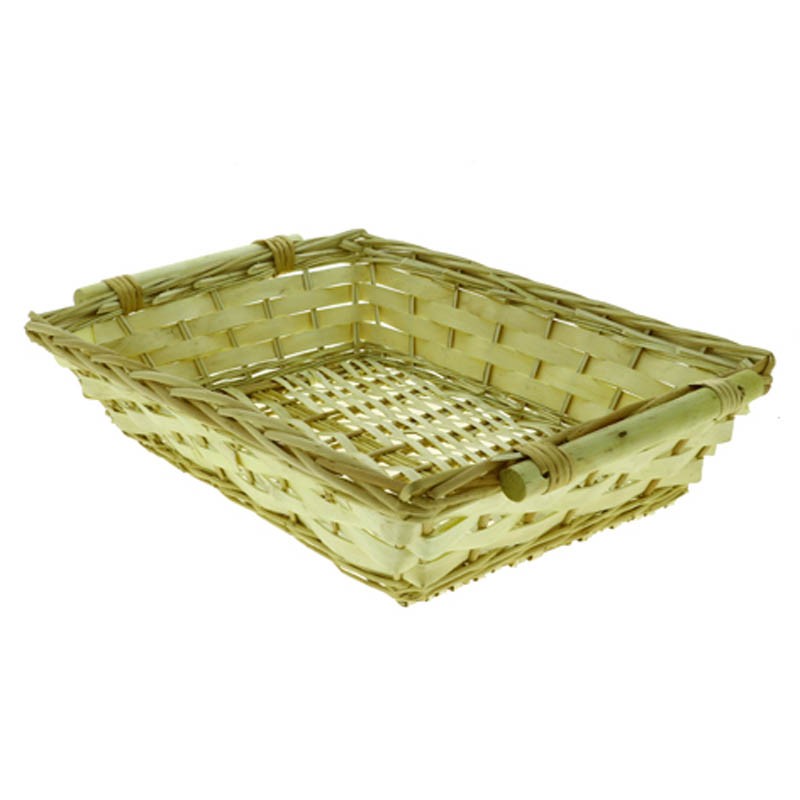 Corbeille rectangle éclisse osier Campi 6kg NATUREL BOIS ｜ 20 Unité(s)