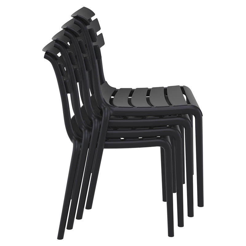 Chaise terrasse de restaurant Sorgues NOIR PLASTIQUE ｜ 1 Unité(s)