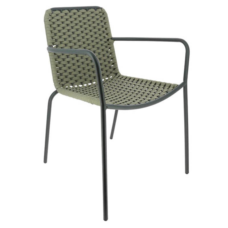 Fauteuil exterieur restaurant Arona TAUPE METAL ｜ 1 Unité(s)